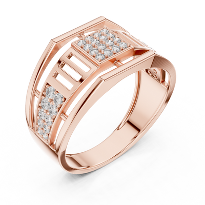 Elarienne Openwork Pavé Round Diamond Ring