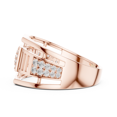 Elarienne Openwork Pavé Round Diamond Ring