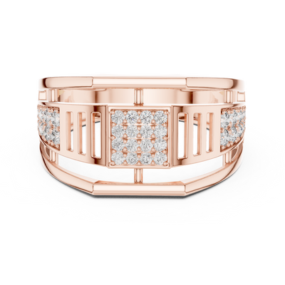 Elarienne Openwork Pavé Round Diamond Ring