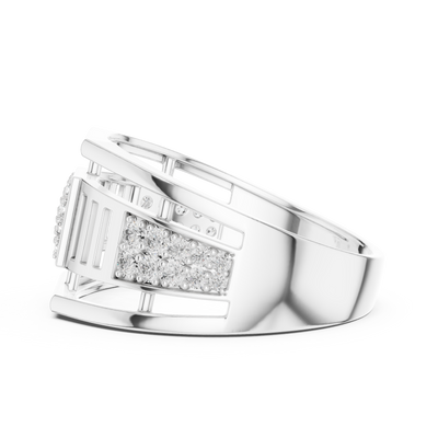 Elarienne Openwork Pavé Round Diamond Ring
