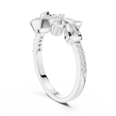 Seravienne Teardrop Bow Diamond Ring