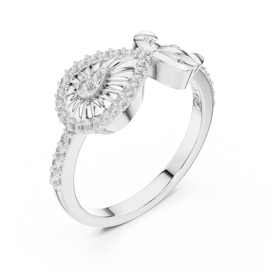 Seravienne Teardrop Bow Diamond Ring