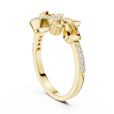 Seravienne Teardrop Bow Diamond Ring