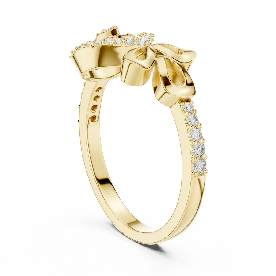 Seravienne Teardrop Bow Diamond Ring