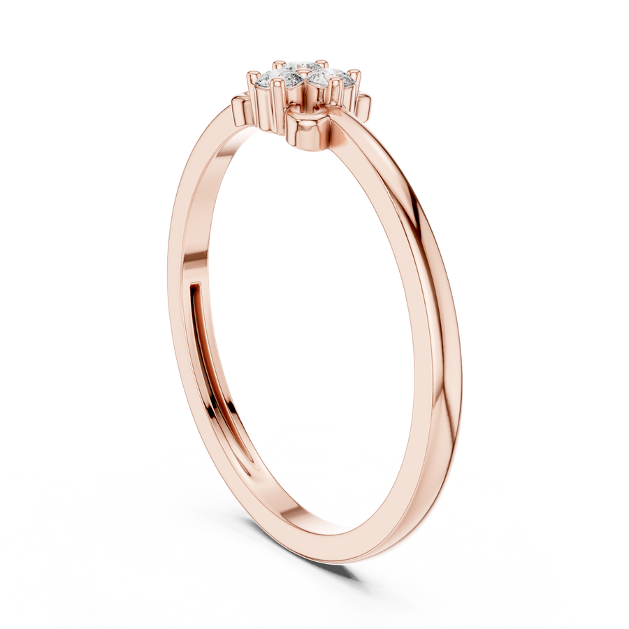 Avelisse Floral Trio  Diamond Ring