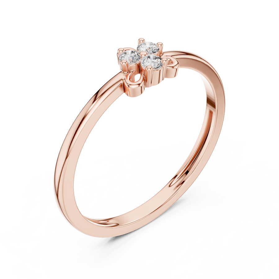 Avelisse Floral Trio  Diamond Ring