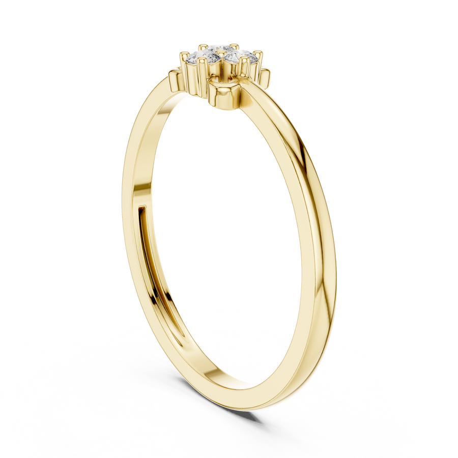Avelisse Floral Trio  Diamond Ring