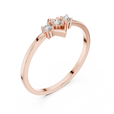 Virellia Diamond-Frame Diamond Ring