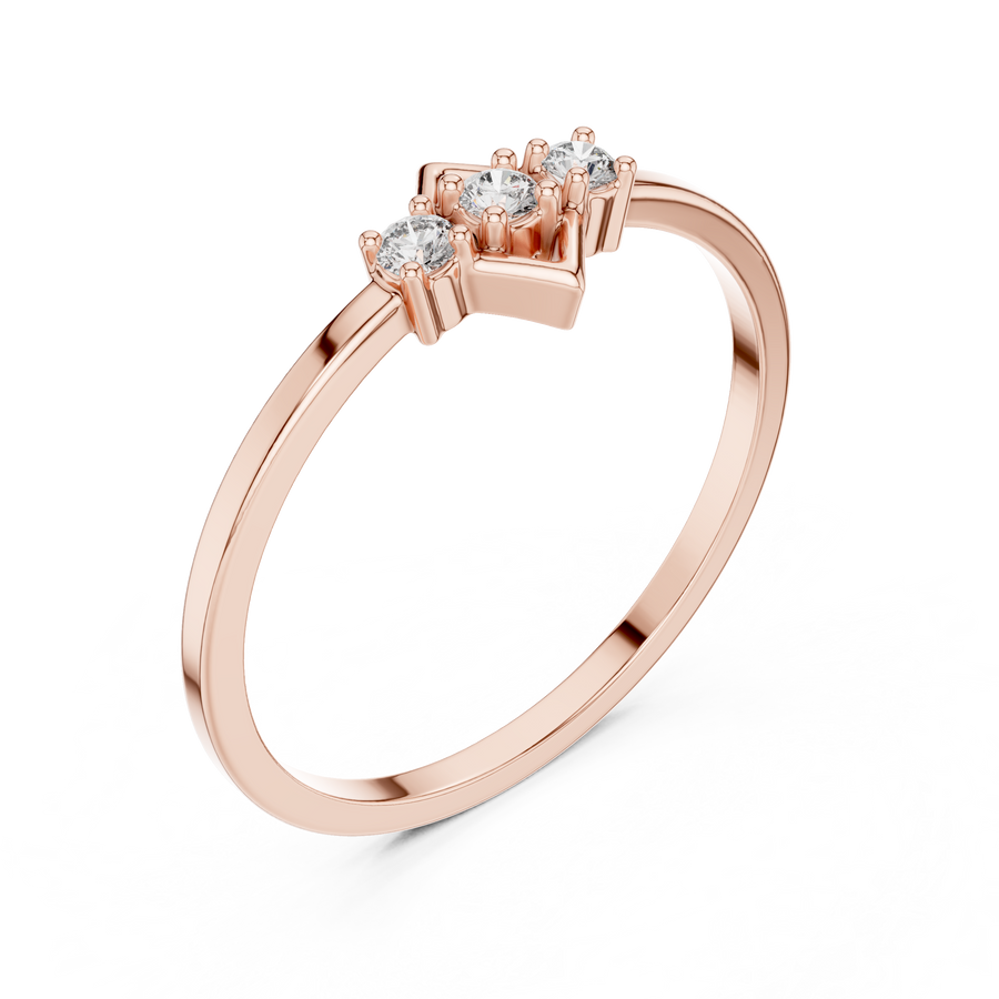Virellia Diamond-Frame Diamond Ring
