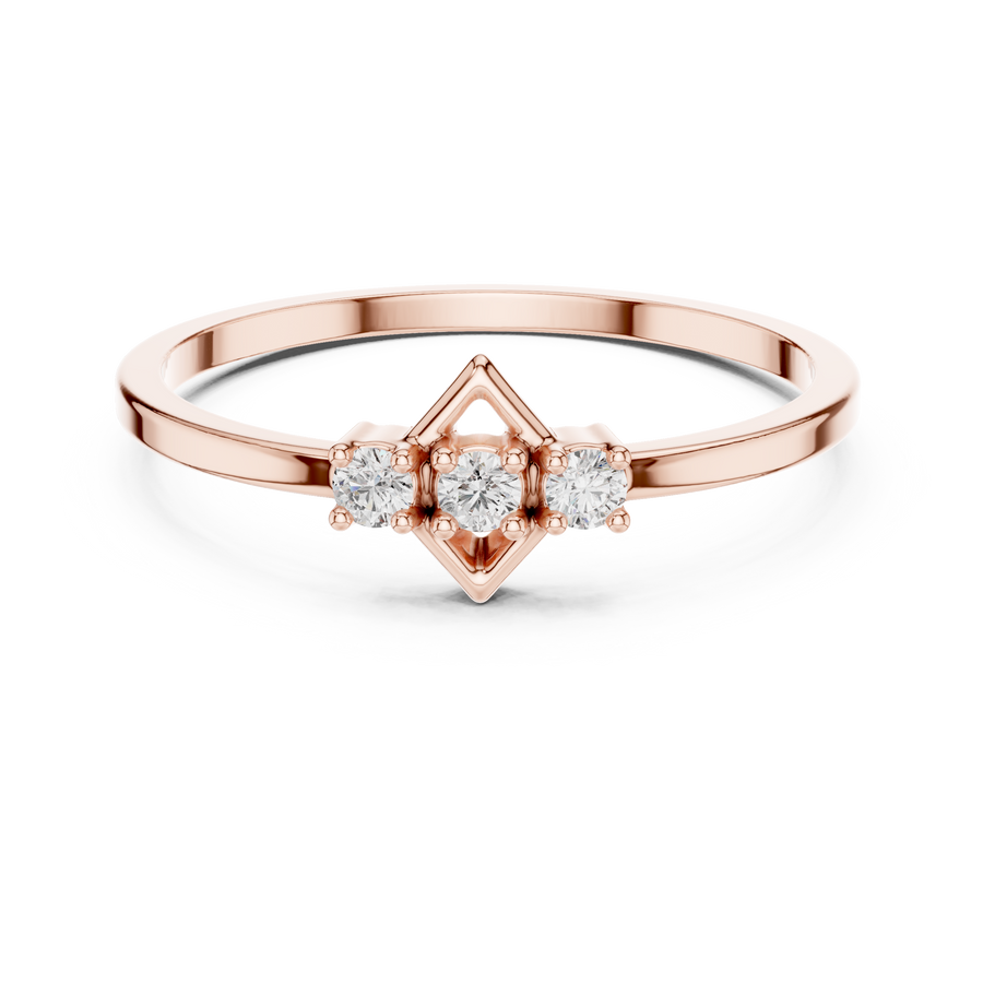 Virellia Diamond-Frame Diamond Ring