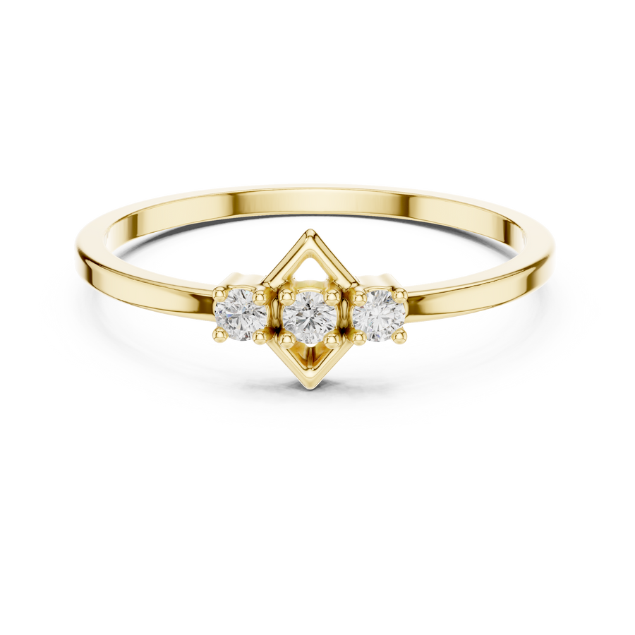 Virellia Diamond-Frame Diamond Ring