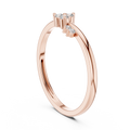 Lunelle Minimalist Round  Diamond Ring
