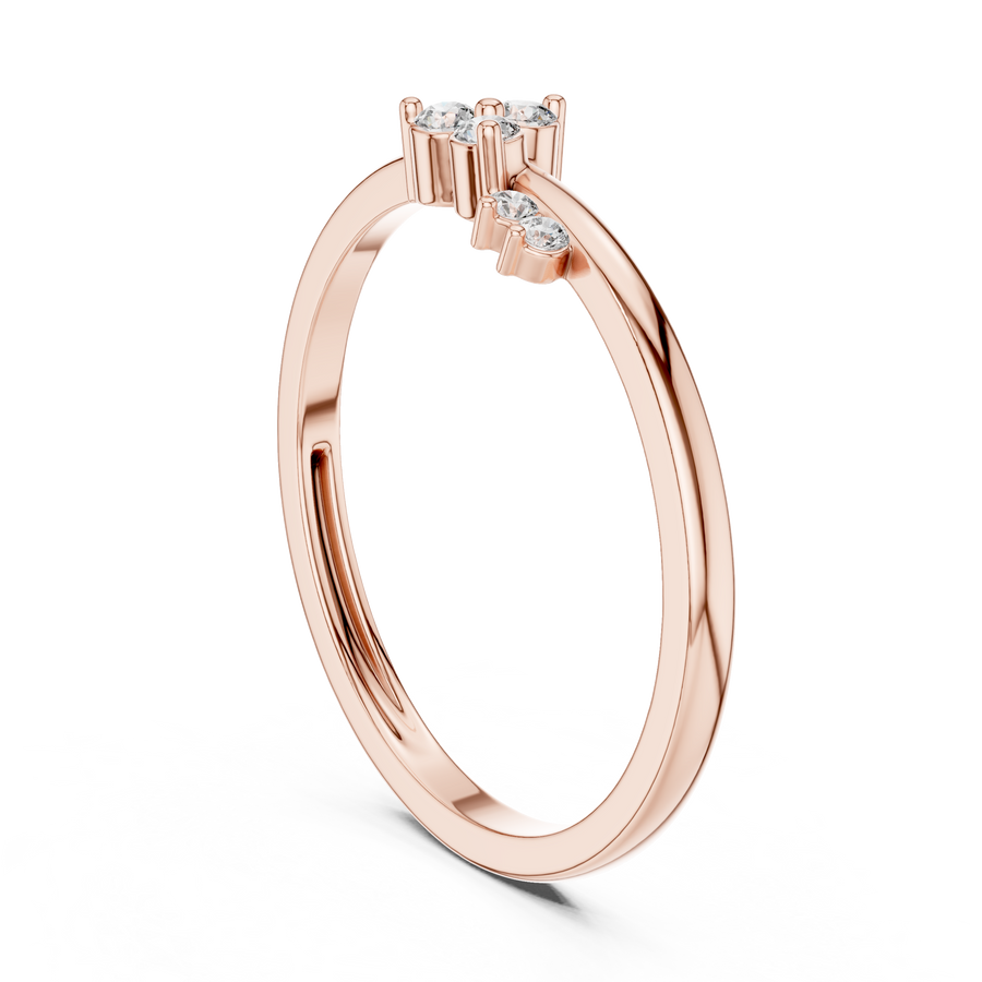 Lunelle Minimalist Round  Diamond Ring
