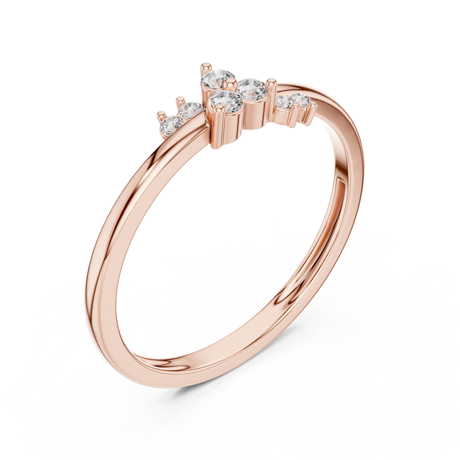 Lunelle Minimalist Round  Diamond Ring