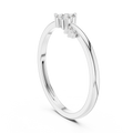 Lunelle Minimalist Round  Diamond Ring