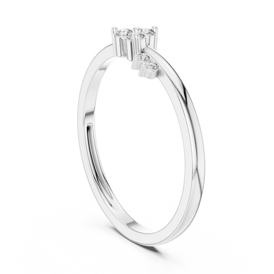Lunelle Minimalist Round  Diamond Ring