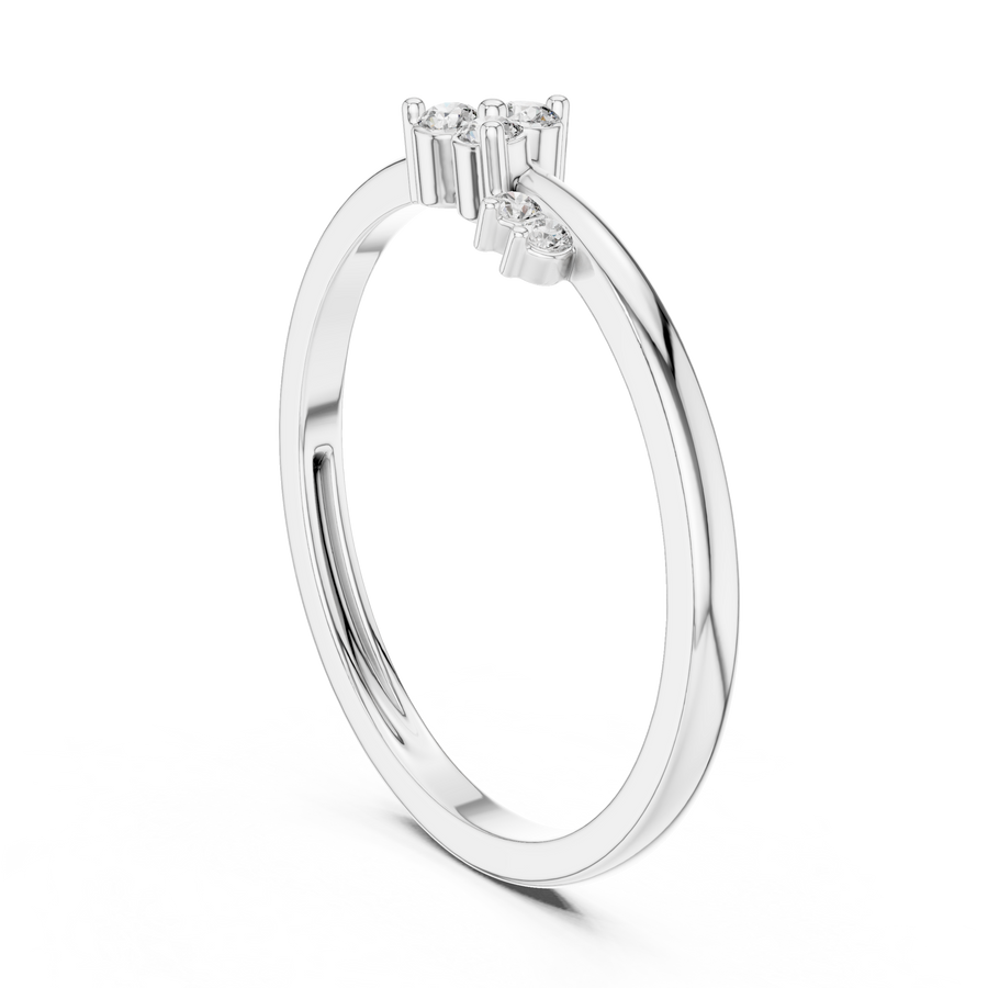 Lunelle Minimalist Round  Diamond Ring