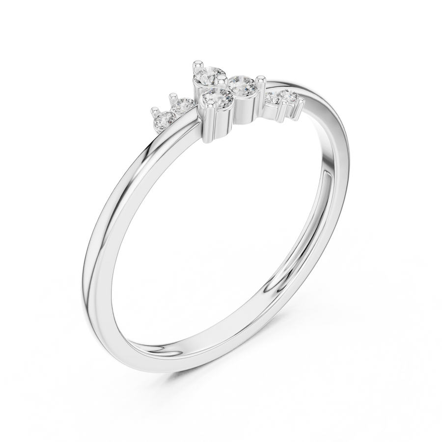 Lunelle Minimalist Round  Diamond Ring