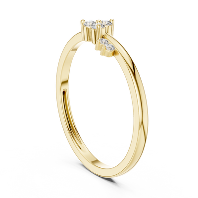 Lunelle Minimalist Round  Diamond Ring