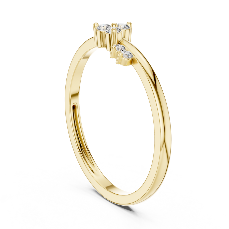 Lunelle Minimalist Round  Diamond Ring