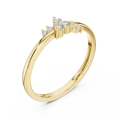 Lunelle Minimalist Round  Diamond Ring