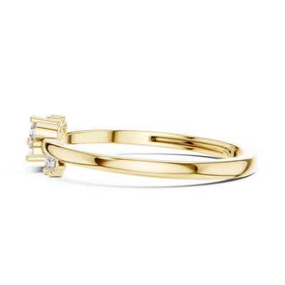 Lunelle Minimalist Round  Diamond Ring
