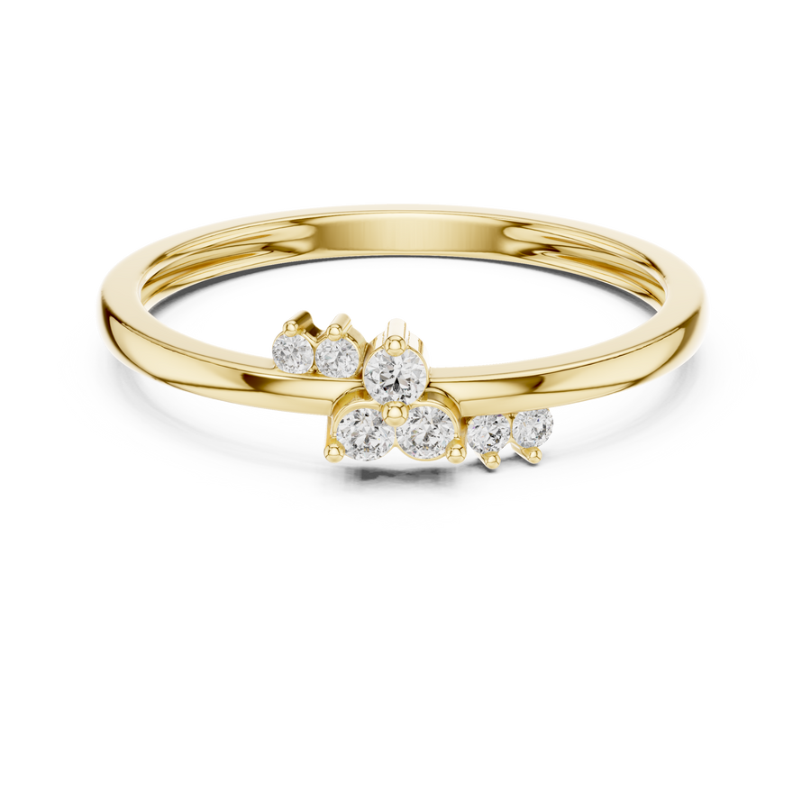 Lunelle Minimalist Round  Diamond Ring