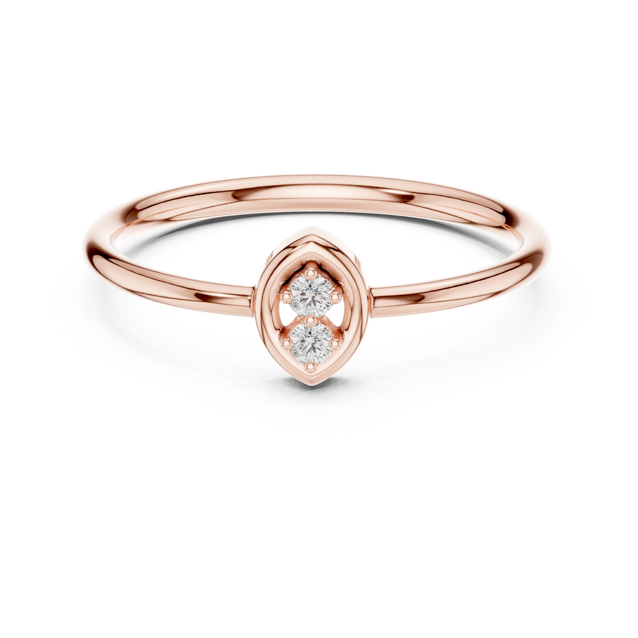 Serenelle Teardrop Round  Diamond Ring