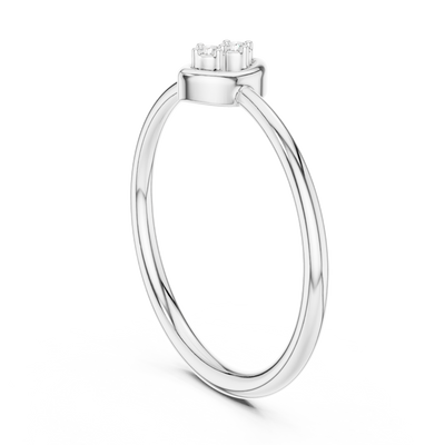 Serenelle Teardrop Round  Diamond Ring