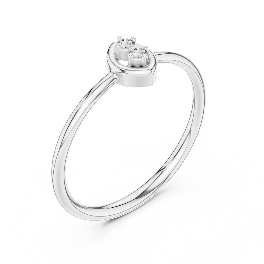 Serenelle Teardrop Round  Diamond Ring