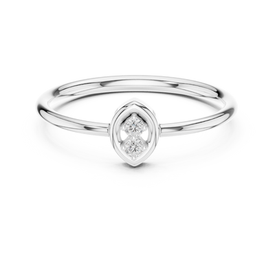 Serenelle Teardrop Round  Diamond Ring