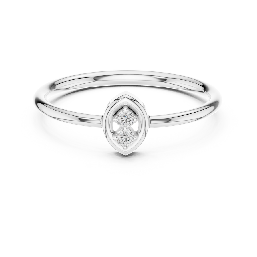 Serenelle Teardrop Round  Diamond Ring