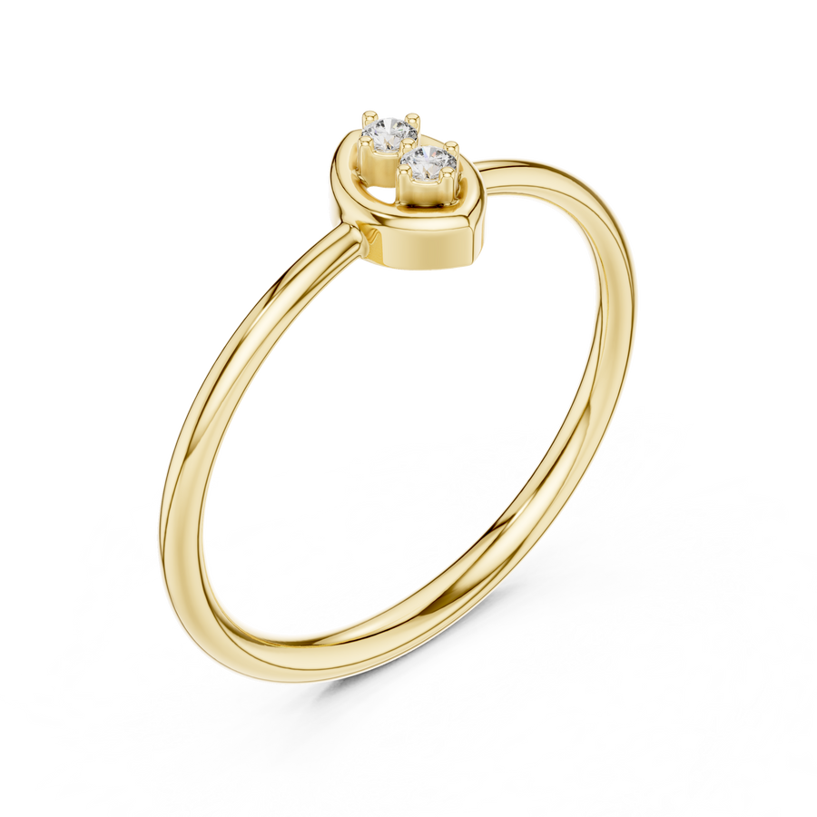 Serenelle Teardrop Round  Diamond Ring