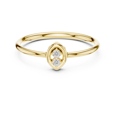 Serenelle Teardrop Round  Diamond Ring