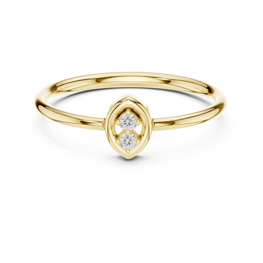 Serenelle Teardrop Round  Diamond Ring