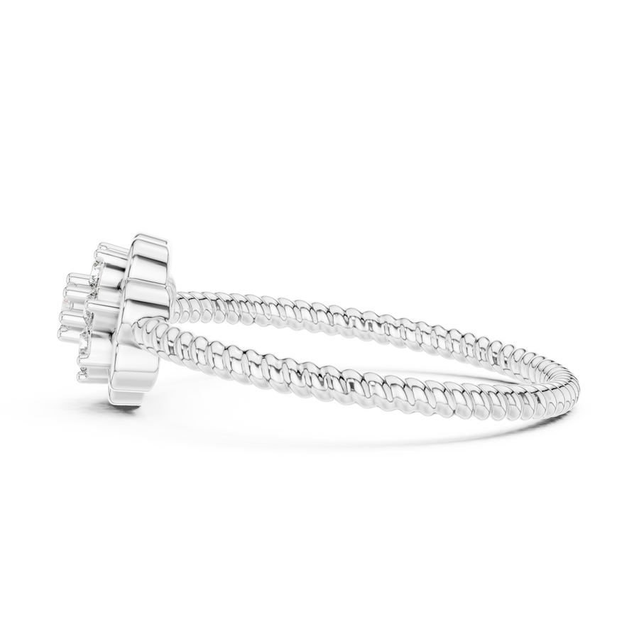 Serenelle Floral Cluster Round Diamond Ring