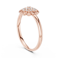 Evelisse Floral Halo Round  Diamond Ring