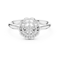 Evelisse Floral Halo Round  Diamond Ring