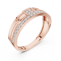 Cyravienne Linear Pavé Round Diamond Ring