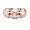 Cyravienne Linear Pavé Round Diamond Ring
