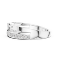 Cyravienne Linear Pavé Round Diamond Ring