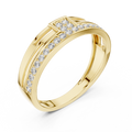 Cyravienne Linear Pavé Round Diamond Ring