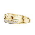 Cyravienne Linear Pavé Round Diamond Ring