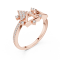 Elvarienne Geometric Round Diamond Ring