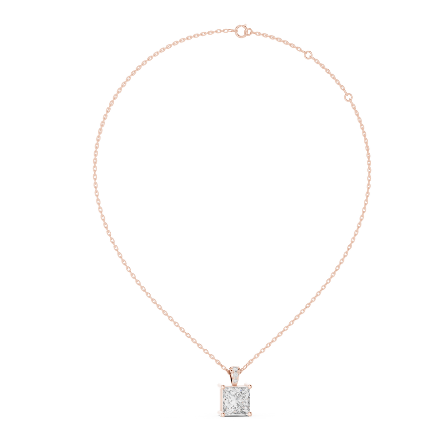 Aveline 7 mm Princess Diamond Pendant