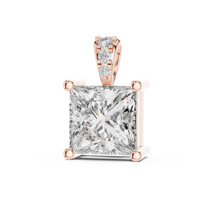 Aveline 7 mm Princess Diamond Pendant