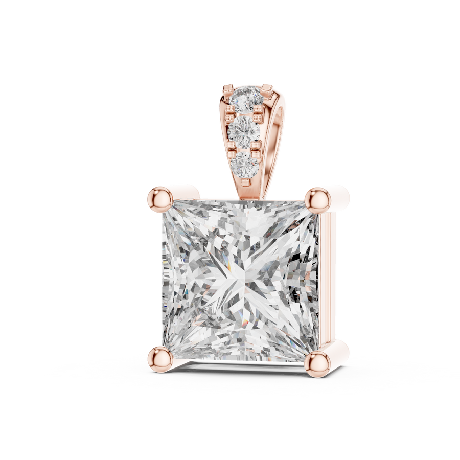 Aveline 7 mm Princess Diamond Pendant