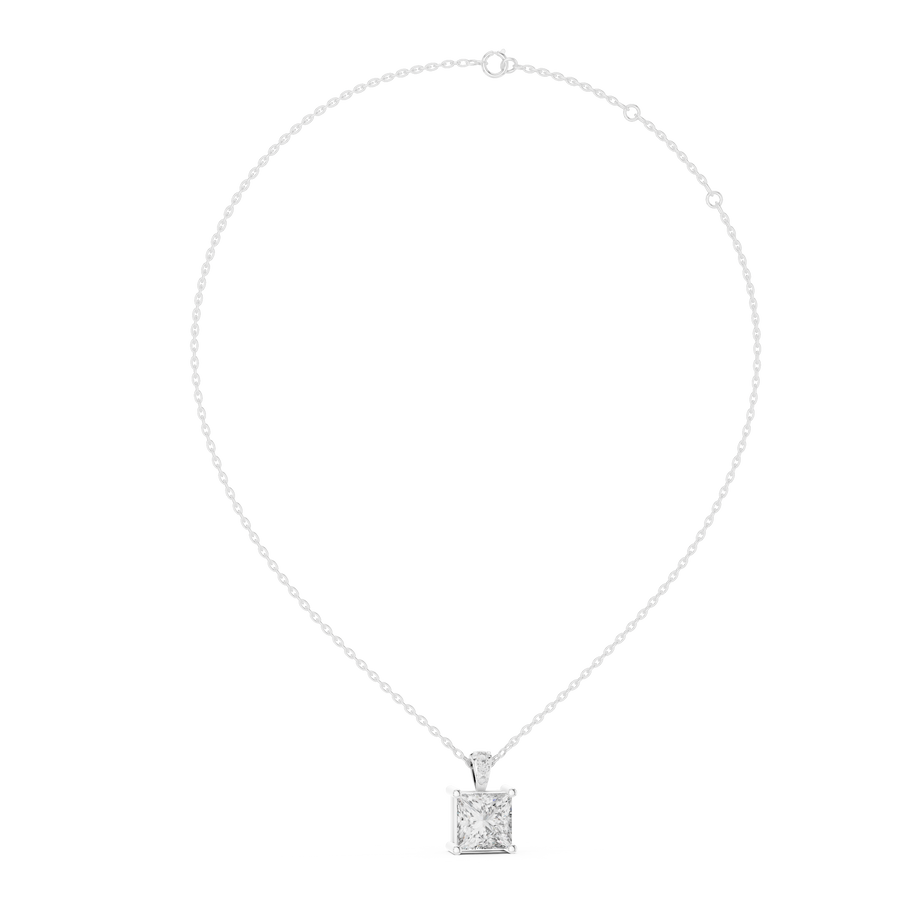 Aveline 7 mm Princess Diamond Pendant