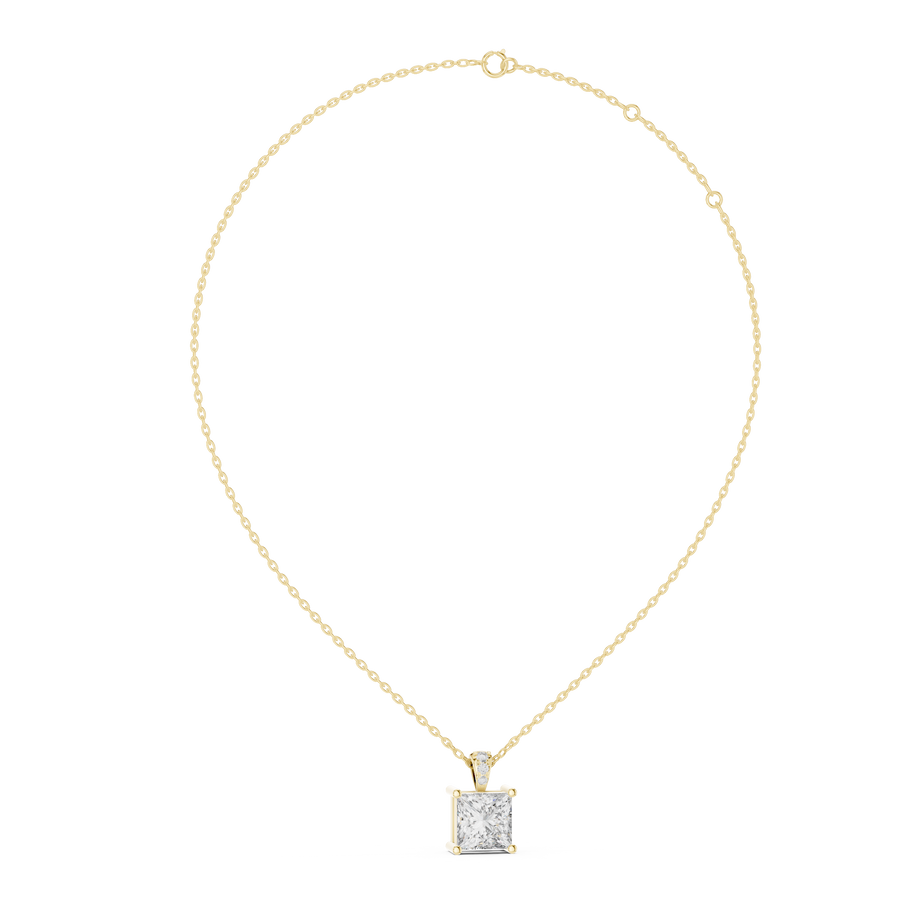 Aveline 7 mm Princess Diamond Pendant