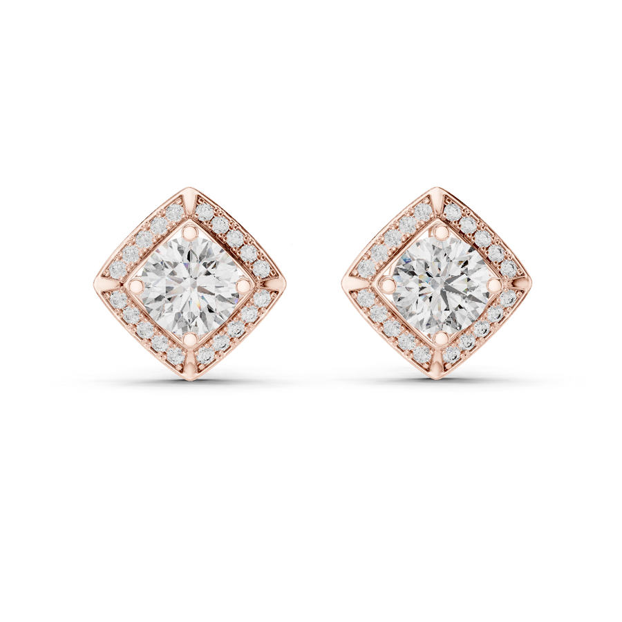 Adeline 7 mm Diamond Earrings